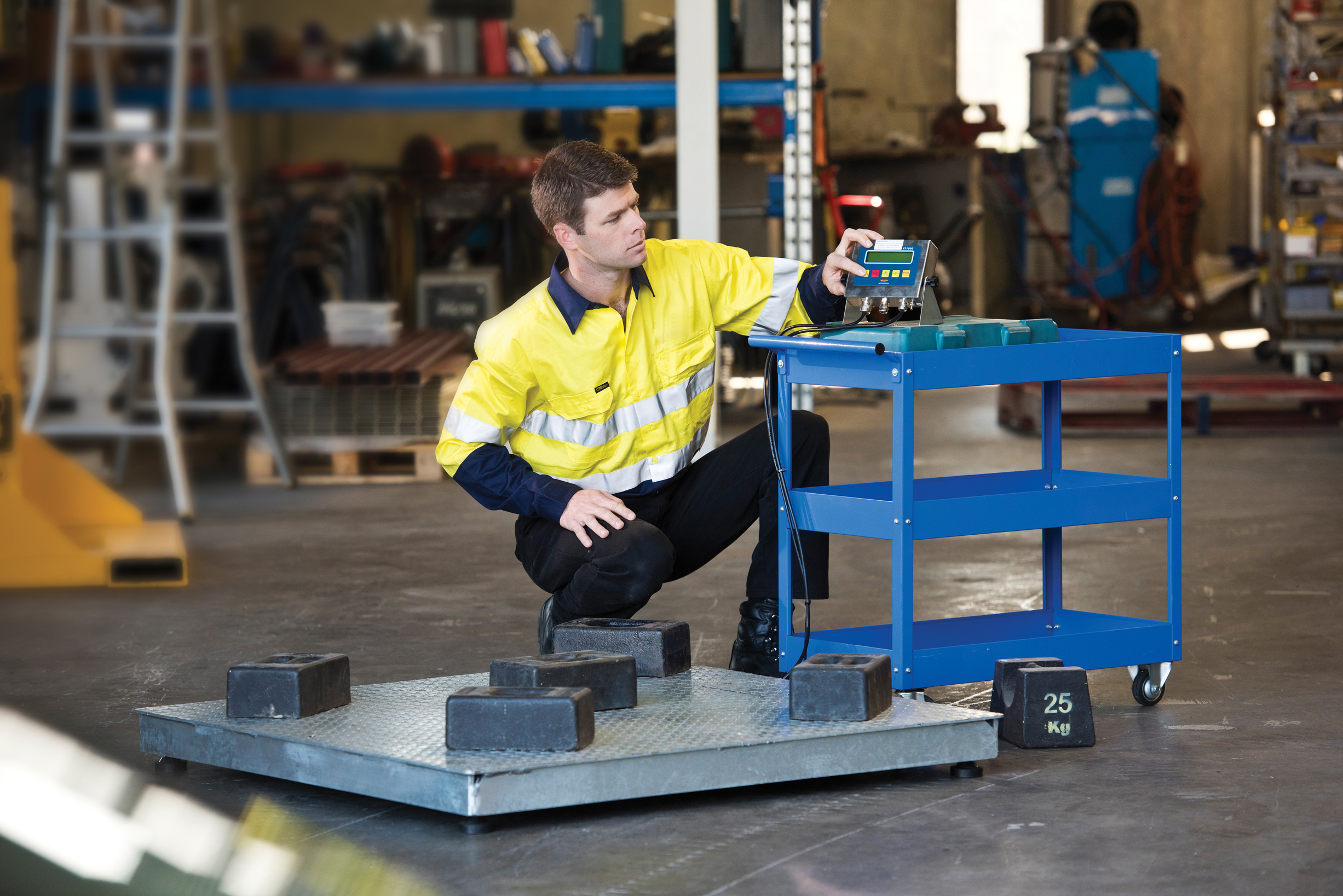 A300 Pallet Scale being calibrated