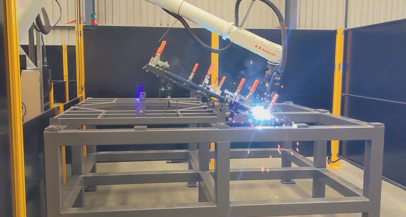 Robot welding at a customer site