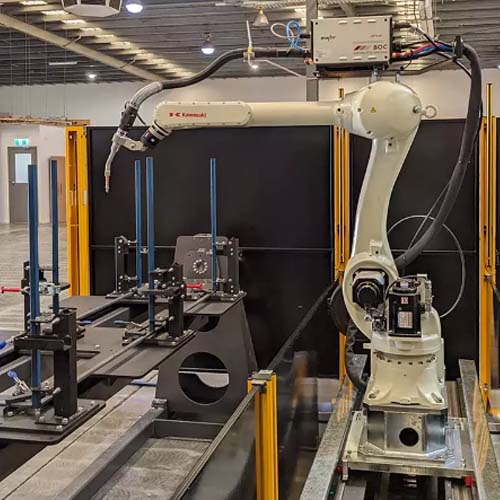 Furniture manufacturing welding robot