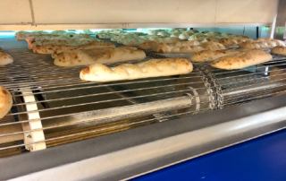 Sauers bakehouse bread on conveyor